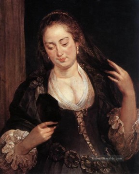 Peter Paul Rubens Werke - Frau mit einem Spiegel Barock Peter Paul Rubens